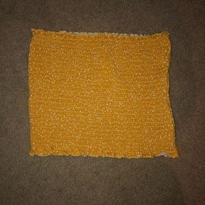 tilly’s yellow splatter tube top